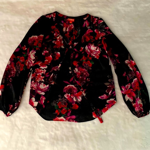 KIRNA ZABETE For Target Collection Floral Blouse ballon long sleeves Size XS 🌸 - Picture 1 of 8
